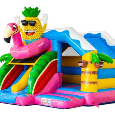 Slide Combo Doubleslide Hawaii Flamingo Springkussen